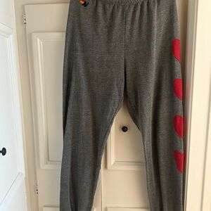 AVIATOR NATION HEART STITCH 4 SWEATPANTS - HTHR